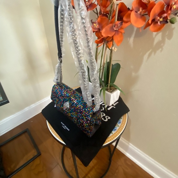 Kurt Geiger London Fabric Medium Kensington Black/Other One Size - Picture 7 of 10